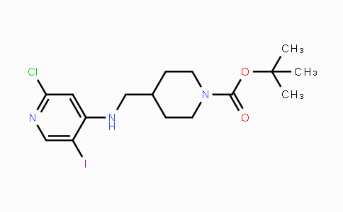 CAS No. 1137477-86-1, tert-Butyl 4-(((2-chloro-5-iodopyridin-4-yl)amino)methyl)piperidine-1-carboxylate