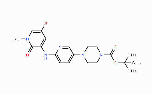 CAS No. 1346674-57-4, tert-Butyl 4-(6-((5-bromo-1-methyl-2-oxo-1,2-dihydropyridin-3-yl)amino)pyridin-3-yl)piperazine-1-carboxylate