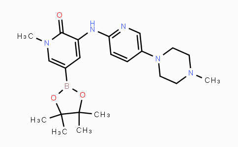 CAS No. 1242156-62-2, 1-Methyl-3-((5-(4-methylpiperazin-1-yl)pyridin-2-yl)amino)-5-(4,4,5,5-tetramethyl-1,3,2-dioxaborolan-2-yl)pyridin-2(1H)-one