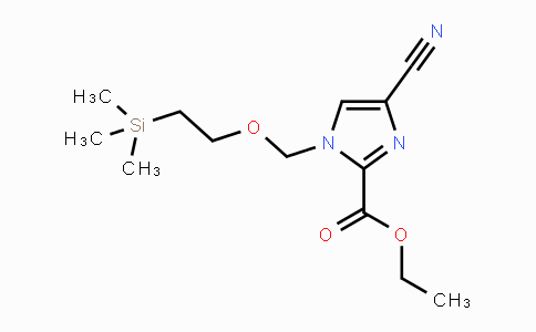 CAS No. 854044-52-3, Ethyl 4-cyano-1-((2-(trimethylsilyl)ethoxy)-methyl)-1H-imidazole-2-carboxylate