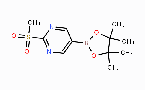 CAS No. 1417628-73-9, 2-(Methylsulfonyl)-5-(4,4,5,5-tetramethyl-1,3,2-dioxaborolan-2-yl)pyrimidine