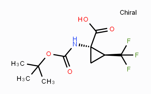 CAS No. 1486469-49-1, (1S,2S)-1-{[(tert-Butoxy)carbonyl]amino}-2-(trifluoromethyl)cyclopropane-1-carboxylic acid