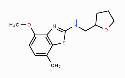 CAS No. 1251614-48-8, 4-Methoxy-7-methyl-N-((tetrahydrofuran-2-yl)methyl)benzo[d]thiazol-2-amine