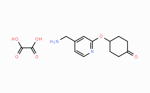 CAS No. 1820650-61-0, 4-((4-(Aminomethyl)pyridin-2-yl)oxy)cyclohexan-1-one oxalate