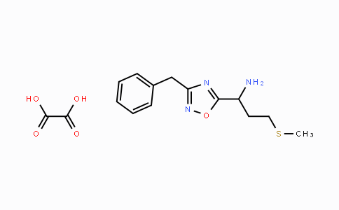 CAS No. 1820703-53-4, 1-(3-Benzyl-1,2,4-oxadiazol-5-yl)-3-(methylthio)propan-1-amine oxalate