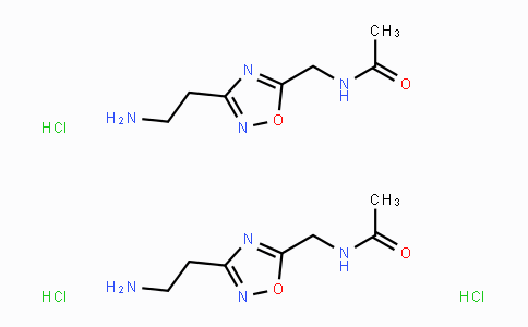 MC107827 | 1807977-46-3 | N-((3-(2-Aminoethyl)-1,2,4-oxadiazol-5-yl)methyl)acetamide sesquihydrochloride