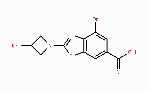 CAS No. 1820684-04-5, 4-Bromo-2-(3-hydroxyazetidin-1-yl)benzo[d]thiazole-6-carboxylic acid