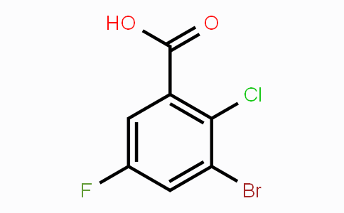 CAS No. 1805210-37-0, 3-Bromo-2-chloro-5-fluorobenzoic acid