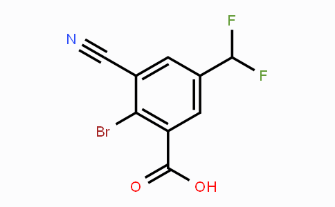 CAS No. 1807019-94-8, 2-Bromo-3-cyano-5-(difluoromethyl)benzoic acid