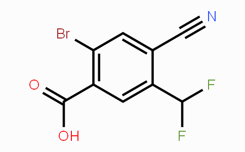 CAS No. 1806060-26-3, 2-Bromo-4-cyano-5-(difluoromethyl)benzoic acid