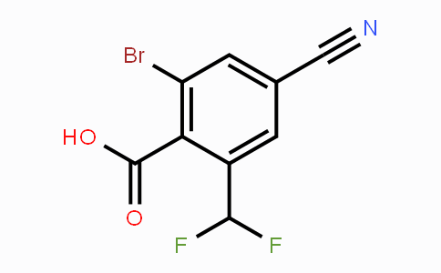 CAS No. 1805581-03-6, 2-Bromo-4-cyano-6-(difluoromethyl)benzoic acid