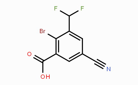 CAS No. 1807212-97-0, 2-Bromo-5-cyano-3-(difluoromethyl)benzoic acid