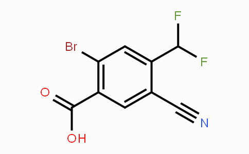 CAS No. 1807073-30-8, 2-Bromo-5-cyano-4-(difluoromethyl)benzoic acid