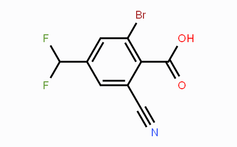 CAS No. 1806847-57-3, 2-Bromo-6-cyano-4-(difluoromethyl)benzoic acid
