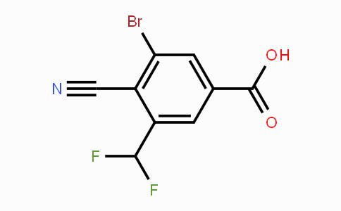 CAS No. 1805592-14-6, 3-Bromo-4-cyano-5-(difluoromethyl)benzoic acid