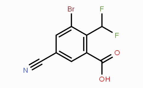 CAS No. 1805411-87-3, 3-Bromo-5-cyano-2-(difluoromethyl)benzoic acid