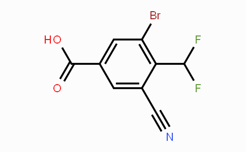 CAS No. 1806060-31-0, 3-Bromo-5-cyano-4-(difluoromethyl)benzoic acid