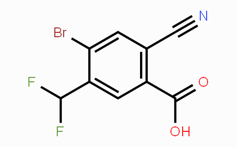 CAS No. 1807073-34-2, 4-Bromo-2-cyano-5-(difluoromethyl)benzoic acid