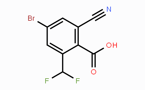 CAS No. 1807116-11-5, 4-Bromo-2-cyano-6-(difluoromethyl)benzoic acid