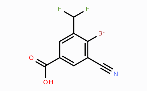 CAS No. 1807043-80-6, 4-Bromo-3-cyano-5-(difluoromethyl)benzoic acid
