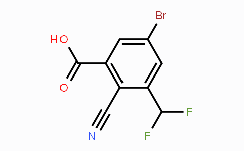 CAS No. 1805593-71-8, 5-Bromo-2-cyano-3-(difluoromethyl)benzoic acid