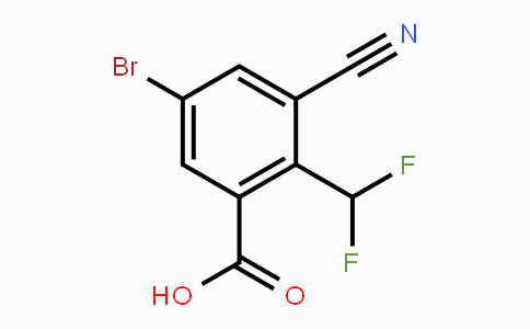 CAS No. 1805593-78-5, 5-Bromo-3-cyano-2-(difluoromethyl)benzoic acid