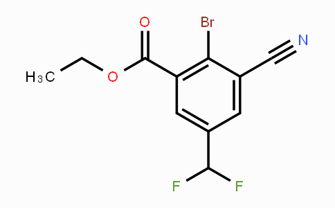 CAS No. 1807073-38-6, Ethyl 2-bromo-3-cyano-5-(difluoromethyl)benzoate
