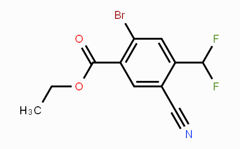 CAS No. 1805593-84-3, Ethyl 2-bromo-5-cyano-4-(difluoromethyl)benzoate