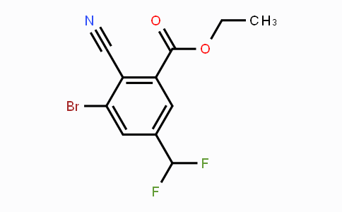CAS No. 1807029-84-0, Ethyl 3-bromo-2-cyano-5-(difluoromethyl)benzoate