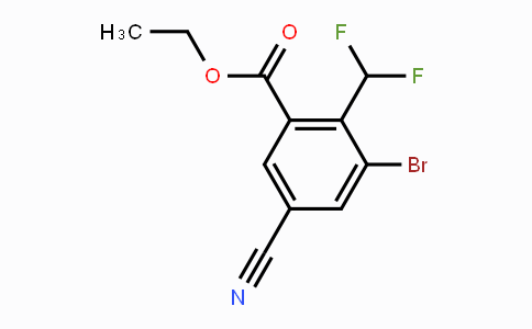 CAS No. 1805592-35-1, Ethyl 3-bromo-5-cyano-2-(difluoromethyl)benzoate