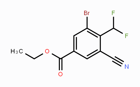 CAS No. 1806060-51-4, Ethyl 3-bromo-5-cyano-4-(difluoromethyl)benzoate