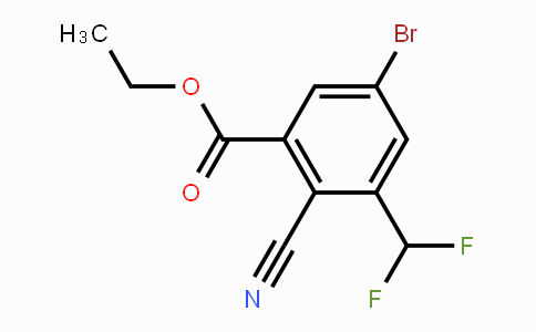 CAS No. 1805130-99-7, Ethyl 5-bromo-2-cyano-3-(difluoromethyl)benzoate