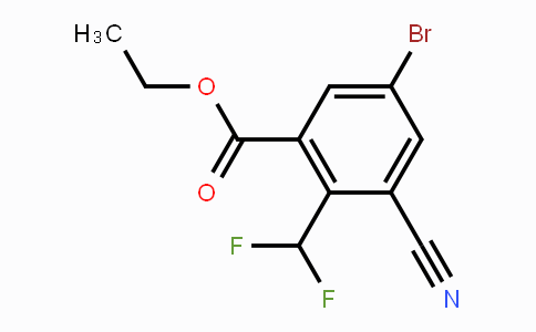 CAS No. 1805593-97-8, Ethyl 5-bromo-3-cyano-2-(difluoromethyl)benzoate