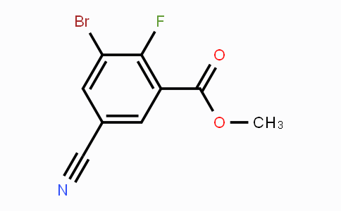 CAS No. 1805591-06-3, Methyl 3-bromo-5-cyano-2-fluorobenzoate