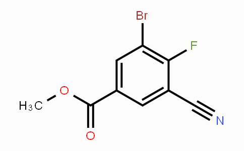 CAS No. 1805583-46-3, Methyl 3-bromo-5-cyano-4-fluorobenzoate