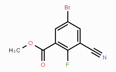 CAS No. 1807076-95-4, Methyl 5-bromo-3-cyano-2-fluorobenzoate