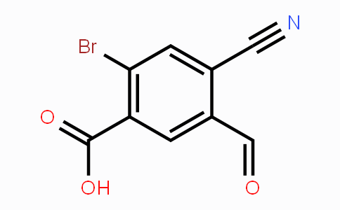 CAS No. 1807206-42-3, 2-Bromo-4-cyano-5-formylbenzoic acid