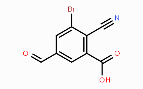 CAS No. 1805591-53-0, 3-Bromo-2-cyano-5-formylbenzoic acid