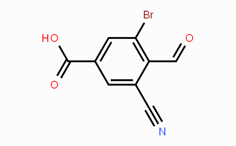 CAS No. 1806062-24-7, 3-Bromo-5-cyano-4-formylbenzoic acid