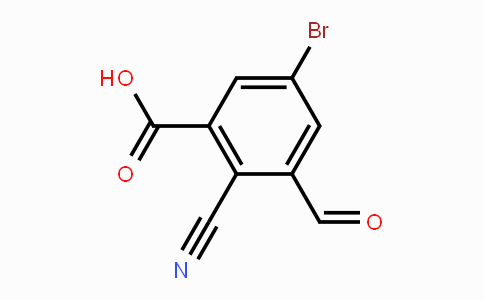 CAS No. 1804381-23-4, 5-Bromo-2-cyano-3-formylbenzoic acid