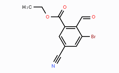 CAS No. 1805591-89-2, Ethyl 3-bromo-5-cyano-2-formylbenzoate