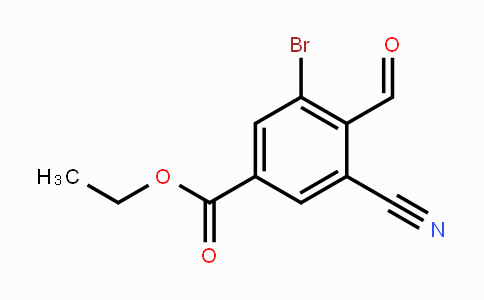 CAS No. 1807078-42-7, Ethyl 3-bromo-5-cyano-4-formylbenzoate