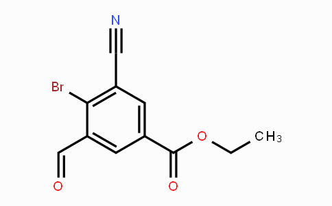 CAS No. 1805406-96-5, Ethyl 4-bromo-3-cyano-5-formylbenzoate