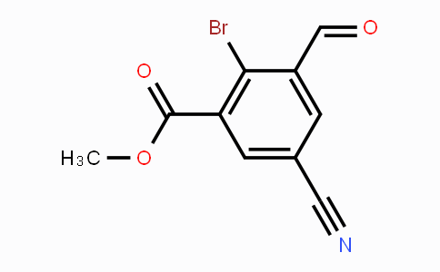 CAS No. 1805592-34-0, Methyl 2-bromo-5-cyano-3-formylbenzoate