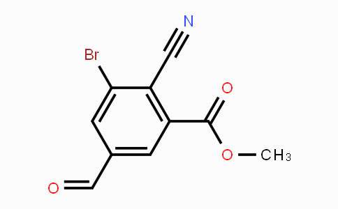 CAS No. 1805407-33-3, Methyl 3-bromo-2-cyano-5-formylbenzoate