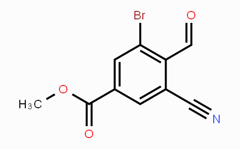 CAS No. 1805486-30-9, Methyl 3-bromo-5-cyano-4-formylbenzoate