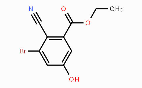 CAS No. 1805417-21-3, Ethyl 3-bromo-2-cyano-5-hydroxybenzoate