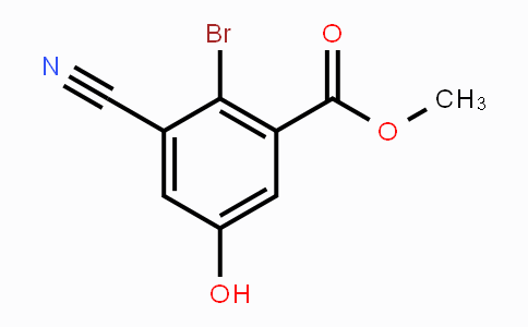 CAS No. 1805247-72-6, Methyl 2-bromo-3-cyano-5-hydroxybenzoate