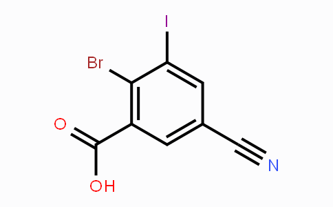 CAS No. 1805016-78-7, 2-Bromo-5-cyano-3-iodobenzoic acid