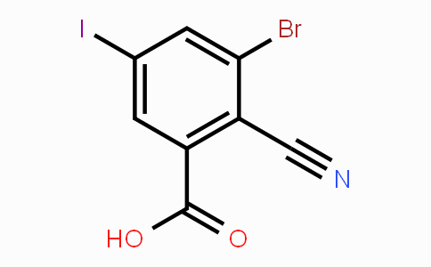 CAS No. 1807015-10-6, 3-Bromo-2-cyano-5-iodobenzoic acid